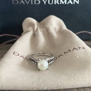 David Yurman Pearl Sterling Silver Fine Rings Ring 925